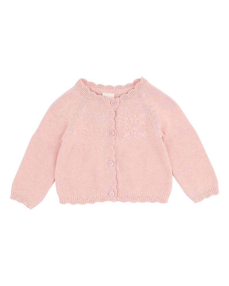 Bebe Nancy Cardigan  - Pale Pink Marle