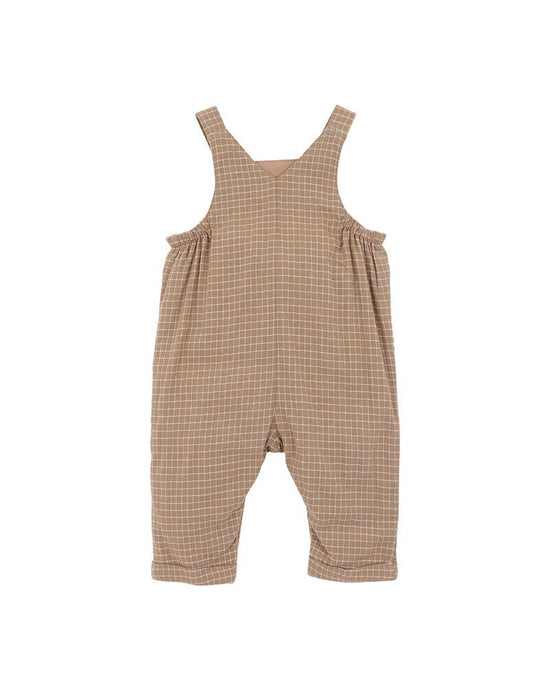 Bebe Oliver Check Overalls - Toffee Check