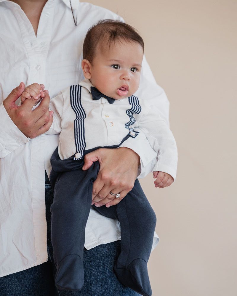 Bebe Oliver Gentleman Onesie - Cloud Navy