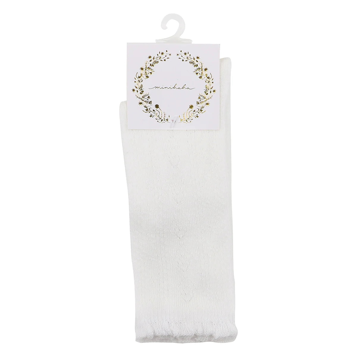 Bebe Pointelle Knee High Socks - Cloud
