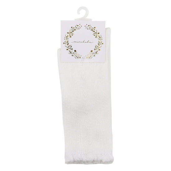 Bebe Pointelle Knee High Socks - Cloud
