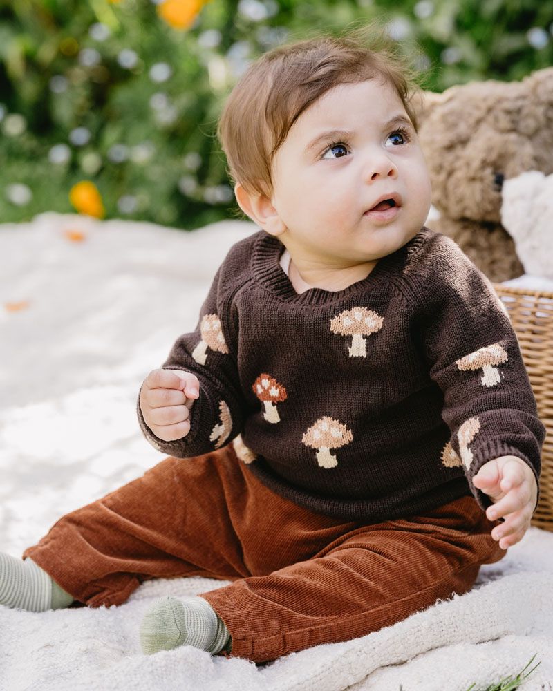 Bebe Toby Mushroom Jumper - Dark Oak