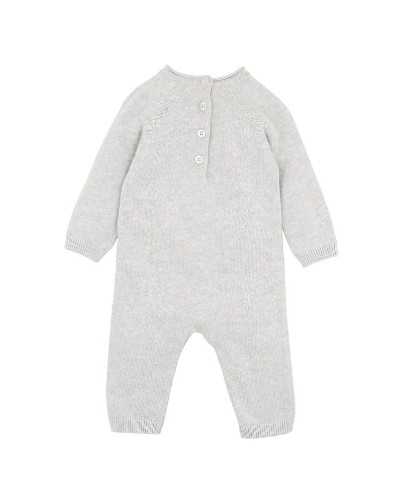 Bebe Toby Squirrel Knitted Romper - Pebble Marle