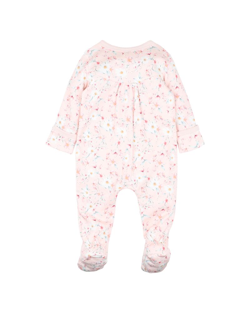 Bebe Zoe Print LS Zip Onesie