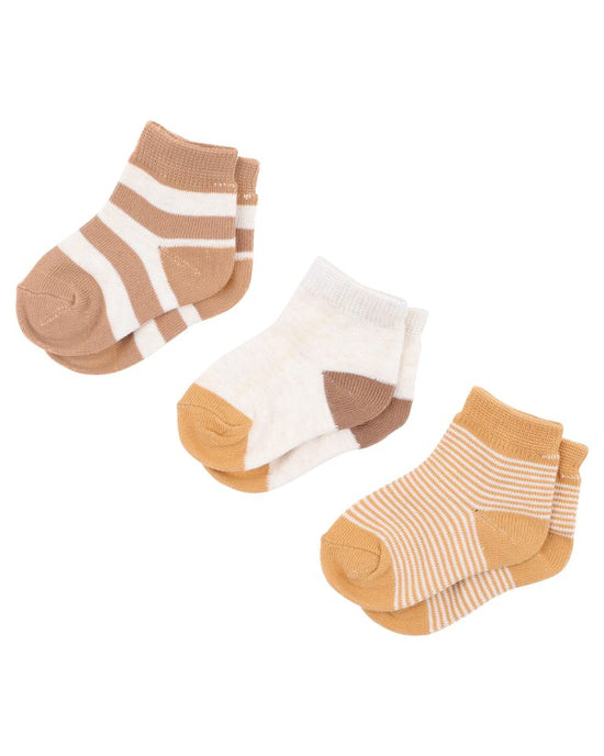 Minihaha 3 Pk Socks - Natural Multi