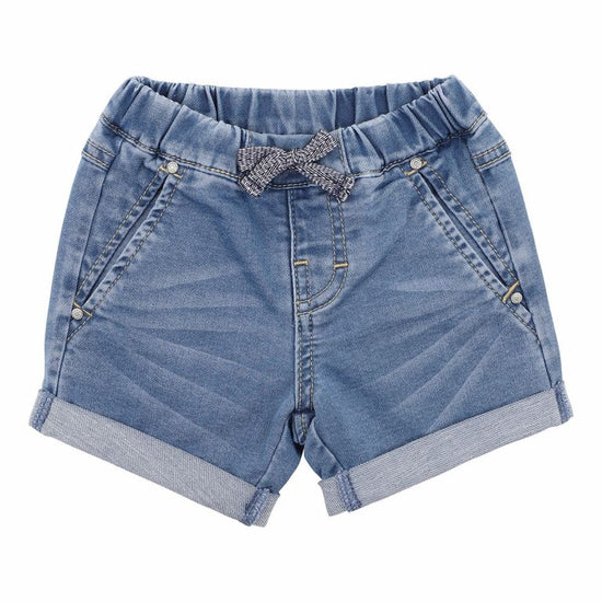 Bebe Boys Knit Denim Shorts - Indigo