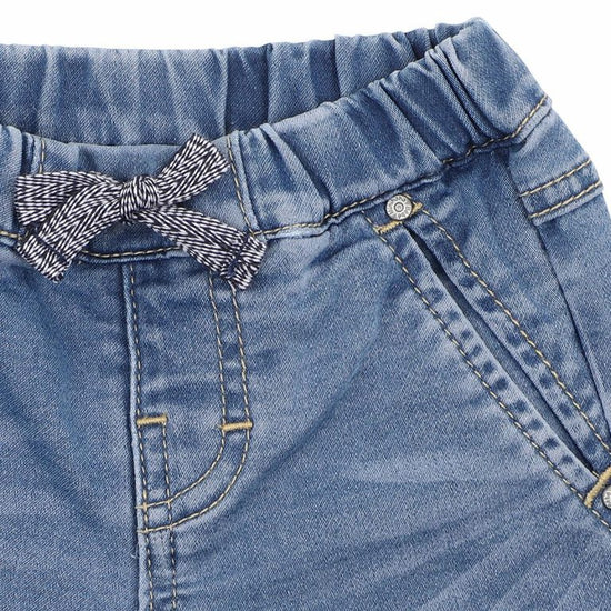 Bebe Boys Knit Denim Shorts - Indigo