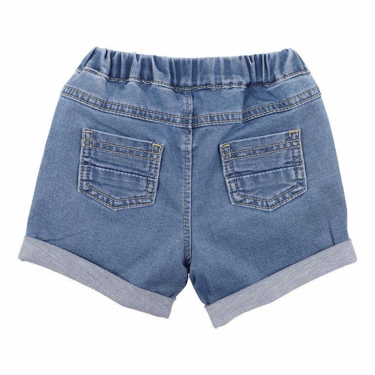 Bebe Boys Knit Denim Shorts - Indigo