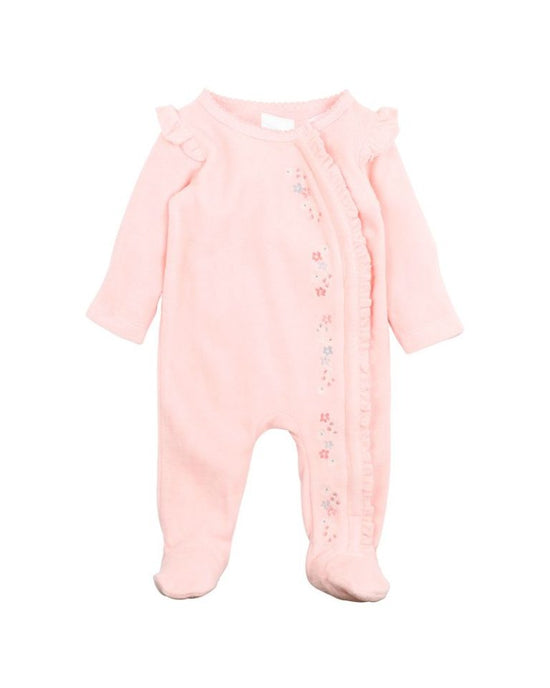 Bebe Ciara LS Velour Onesie Fairy Pink