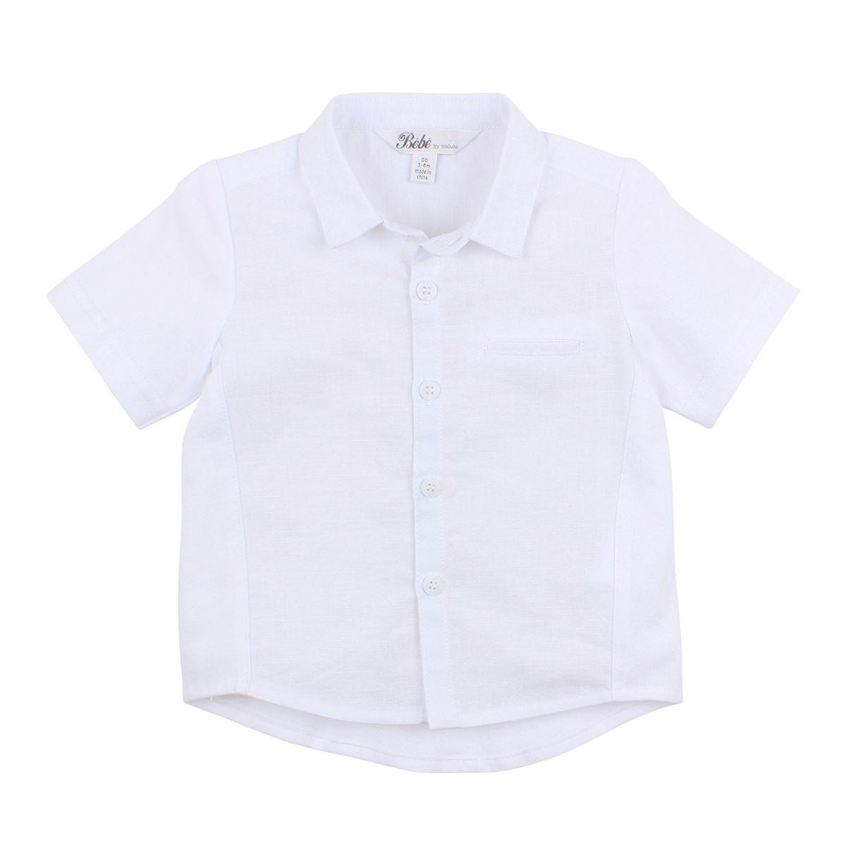 Bebe Harry Linen Jersey Shirt - White