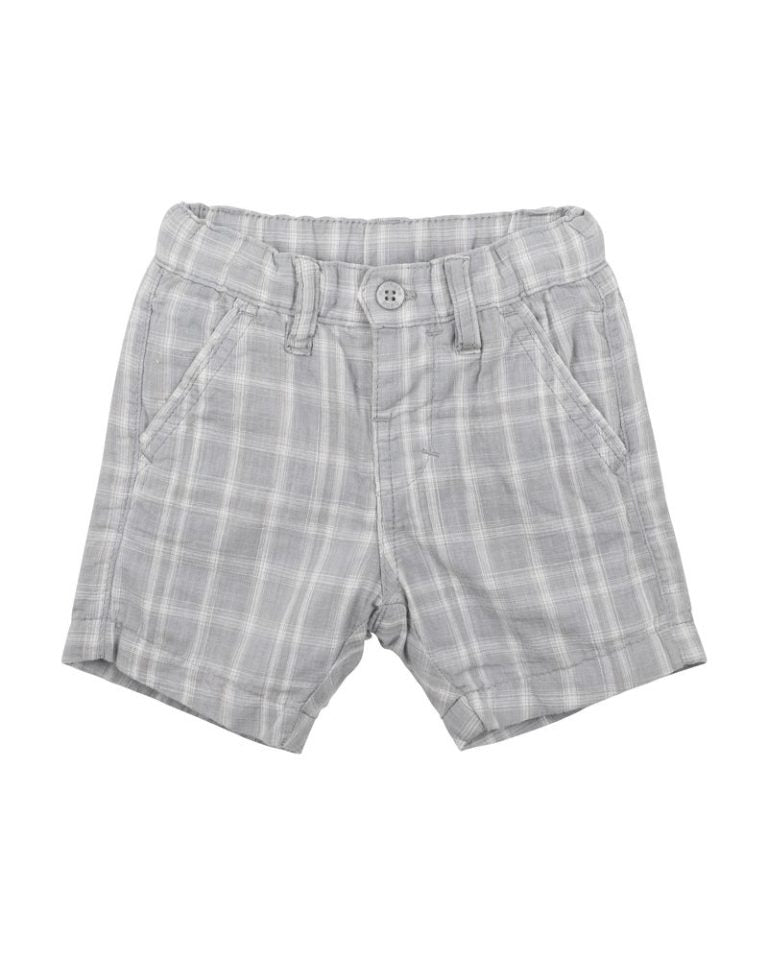 Bebe Jude Woven Check Shorts - Grey Check