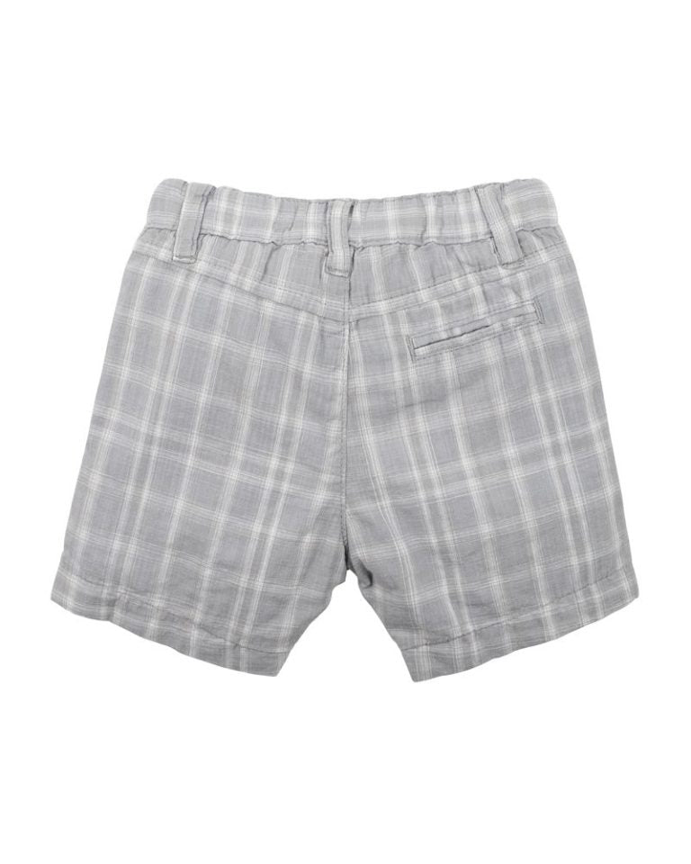 Bebe Jude Woven Check Shorts - Grey Check