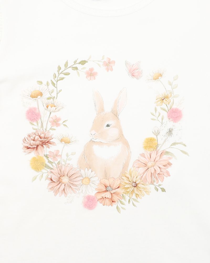 Bebe Lara Bunny Tee - Cream