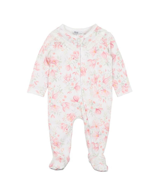 Bebe Sage LS Zip Onesie – Sage Print