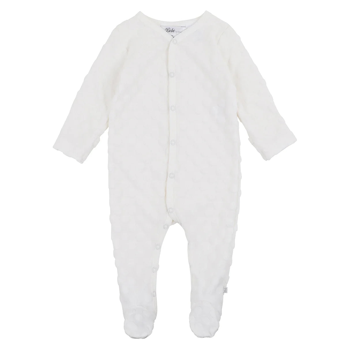 Bebe Spot Layette LS Romper - Cloud