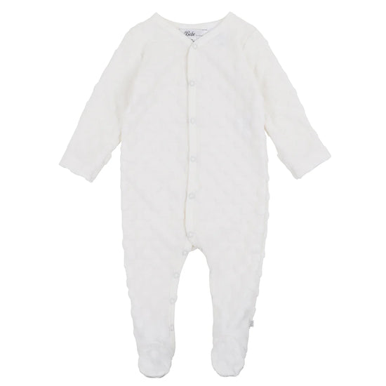 Bebe Spot Layette LS Romper - Cloud