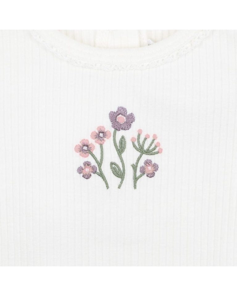 Bebe Thea Embroidered Bodysuit - Cloud