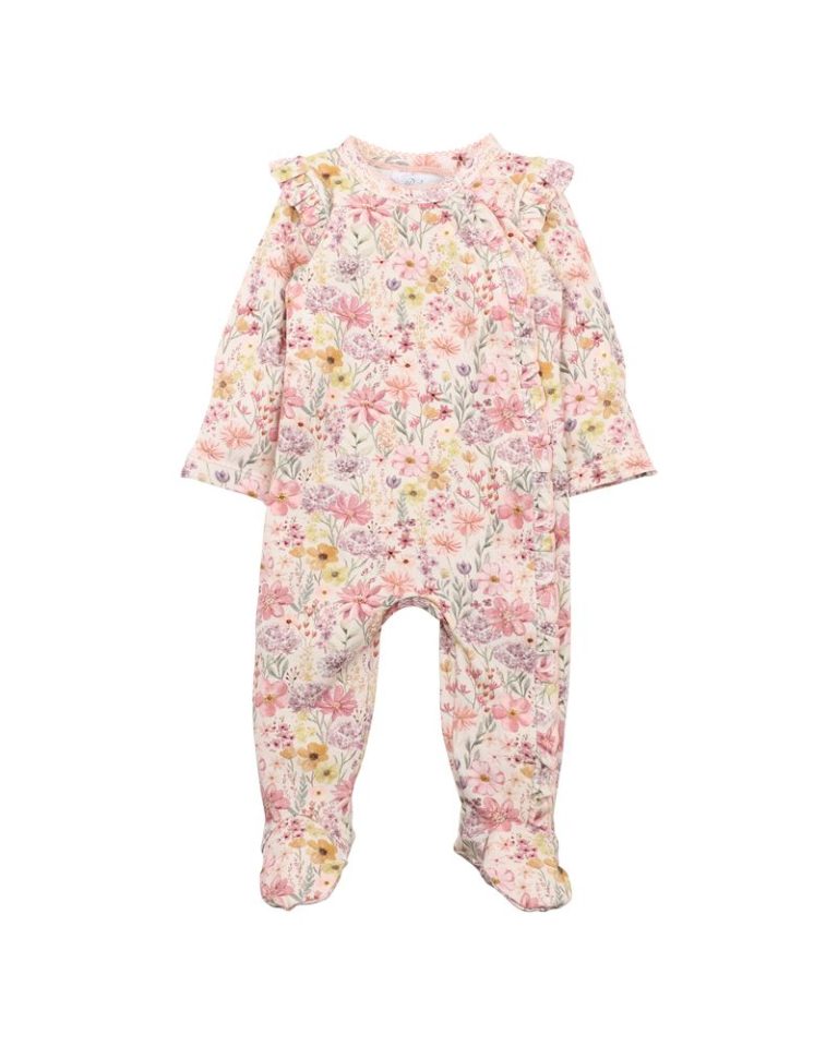 Bebe Thea Oak Print LS Zip Onesie