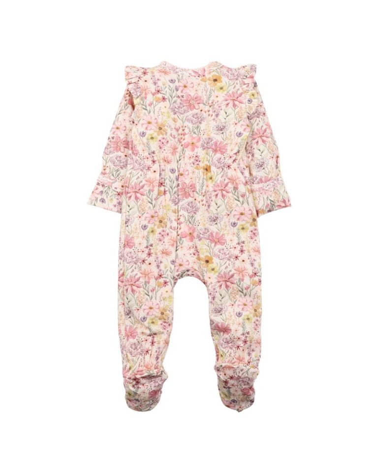 Bebe Thea Oak Print LS Zip Onesie