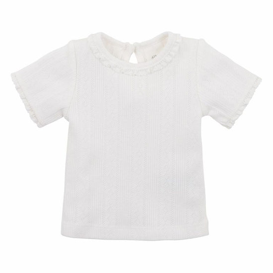 Bebe Pointelle SS Tee - Cloud