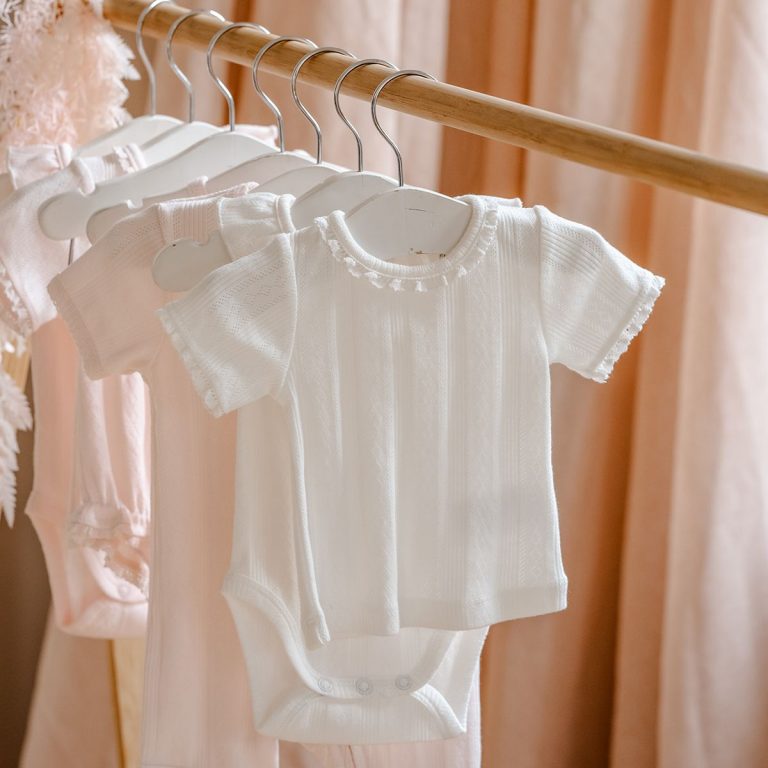 Bebe Pointelle SS Tee - Cloud