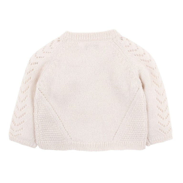 Bebe Wool Blend Knit Cardigan - Oat