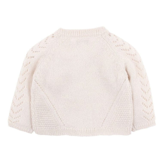 Bebe Wool Blend Knit Cardigan - Oat