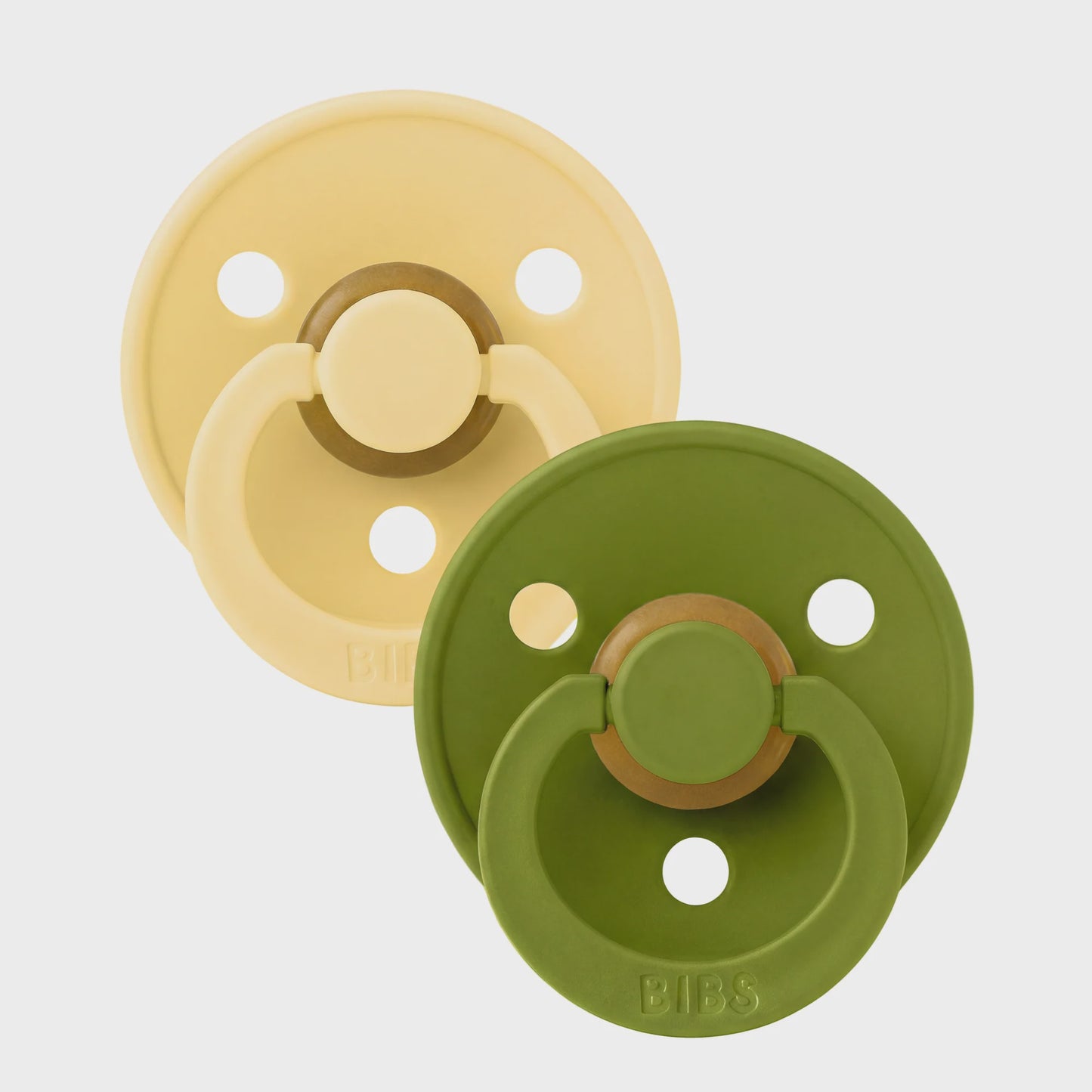 Bibs Colour Round Latex - Pale Butter/Wasabi