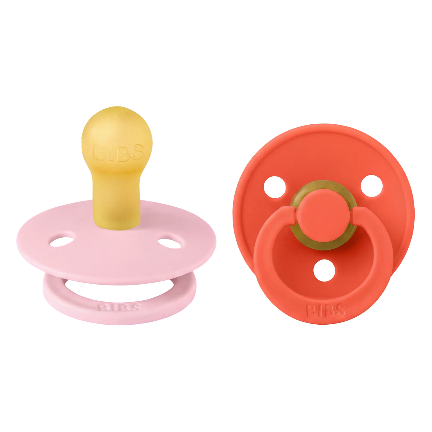 Bibs Colour Round Latex - Baby Pink/Tango