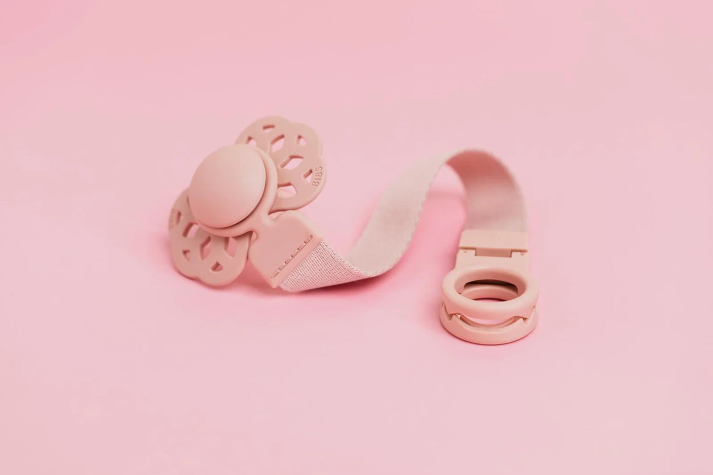Bibs Pacifier Clip Loop - Blush