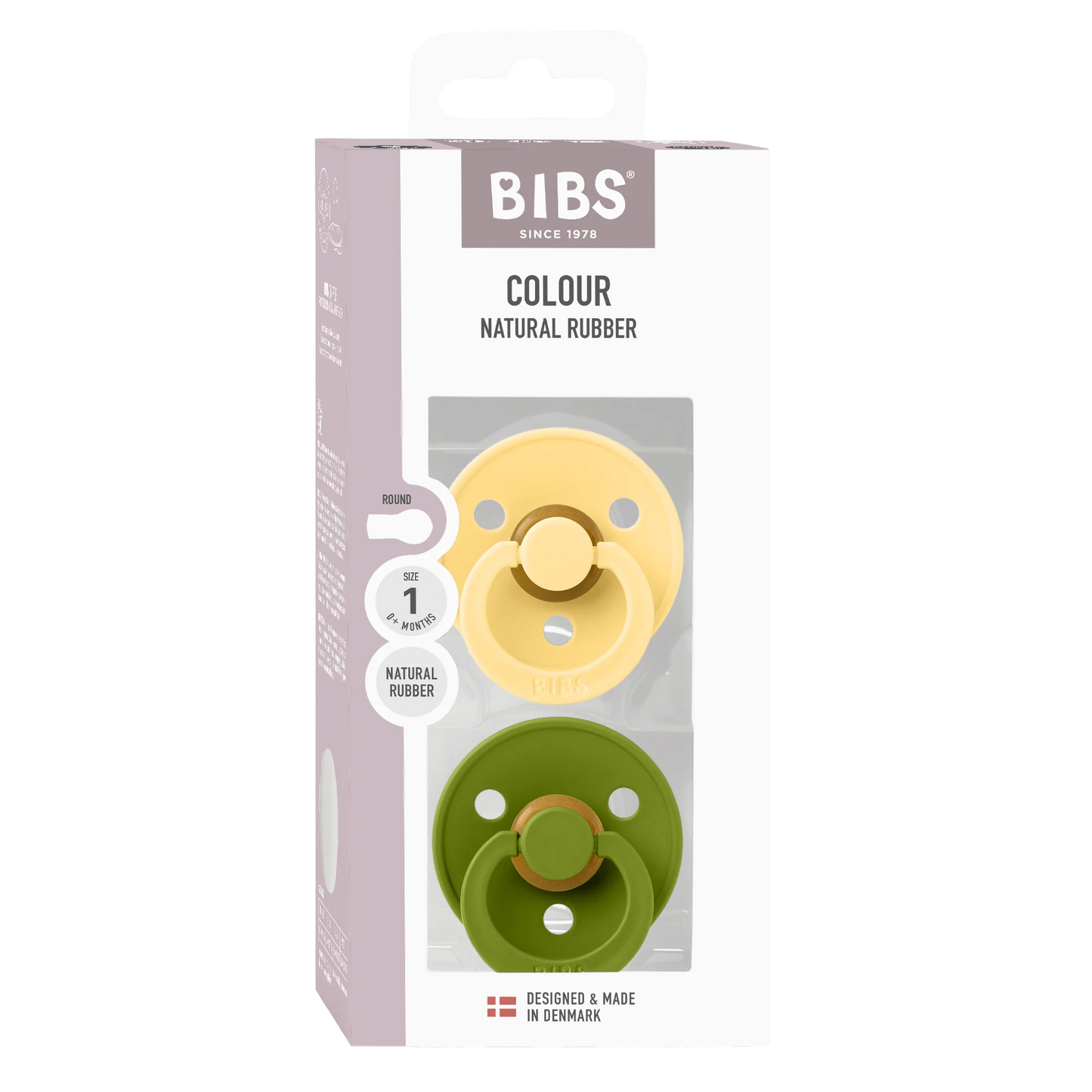 Bibs Colour Round Latex - Pale Butter/Wasabi