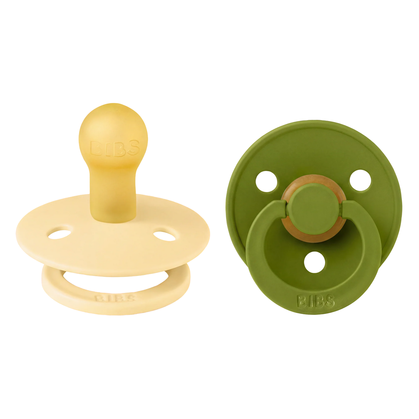 Bibs Colour Round Latex - Pale Butter/Wasabi
