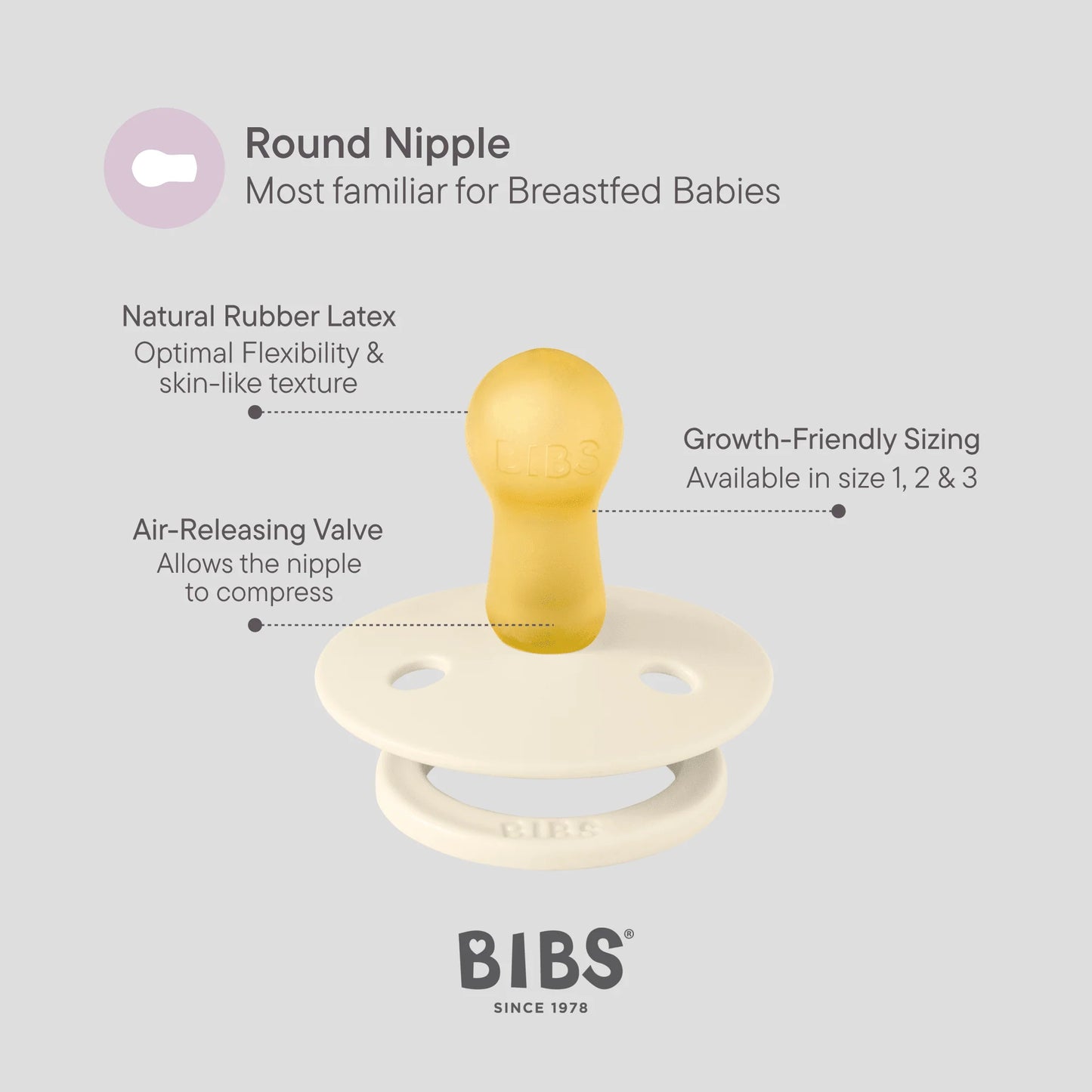 Bibs Colour Round Latex - Pale Butter/Wasabi
