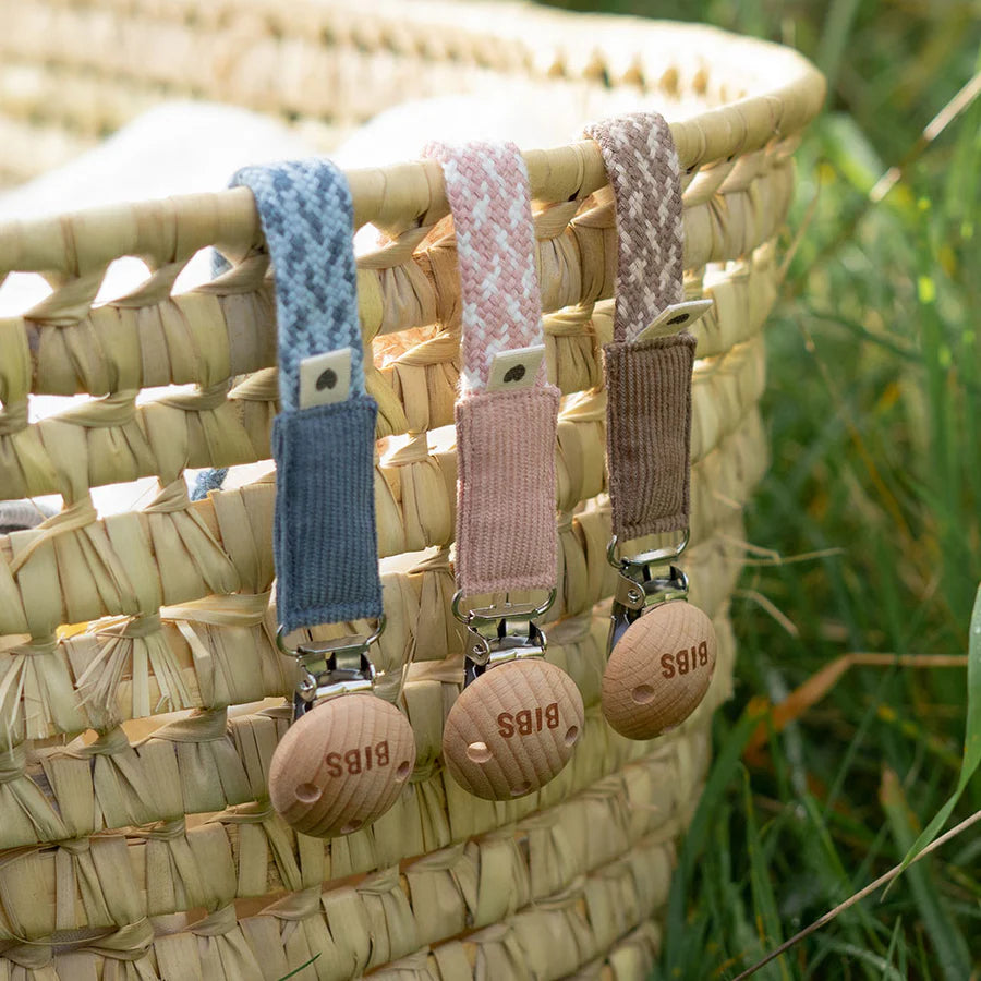 Bibs Pacifier Clip - Dark Oak/Vanilla