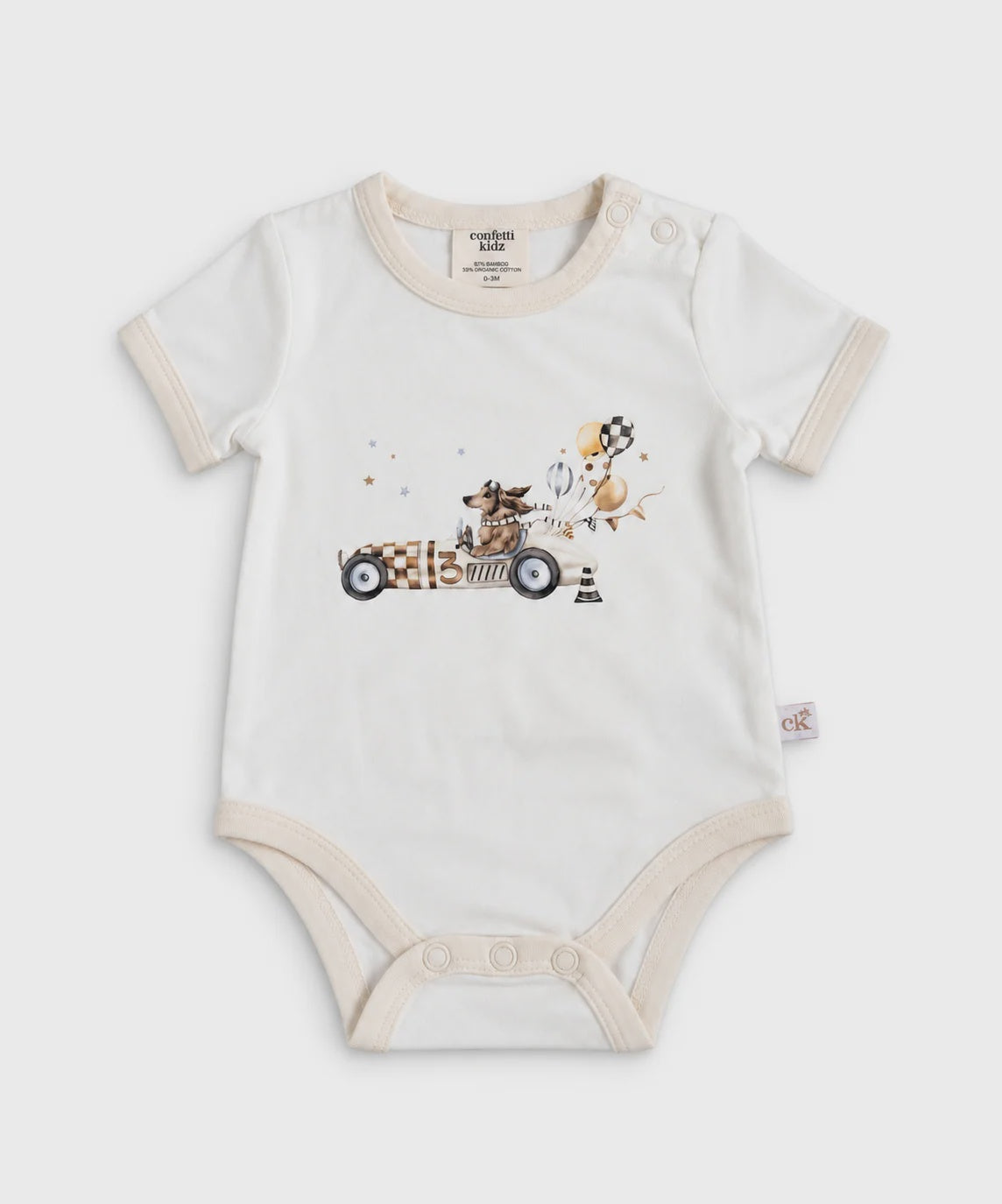 Confetti Kidz Bamboo Bodysuit - Pup Racer
