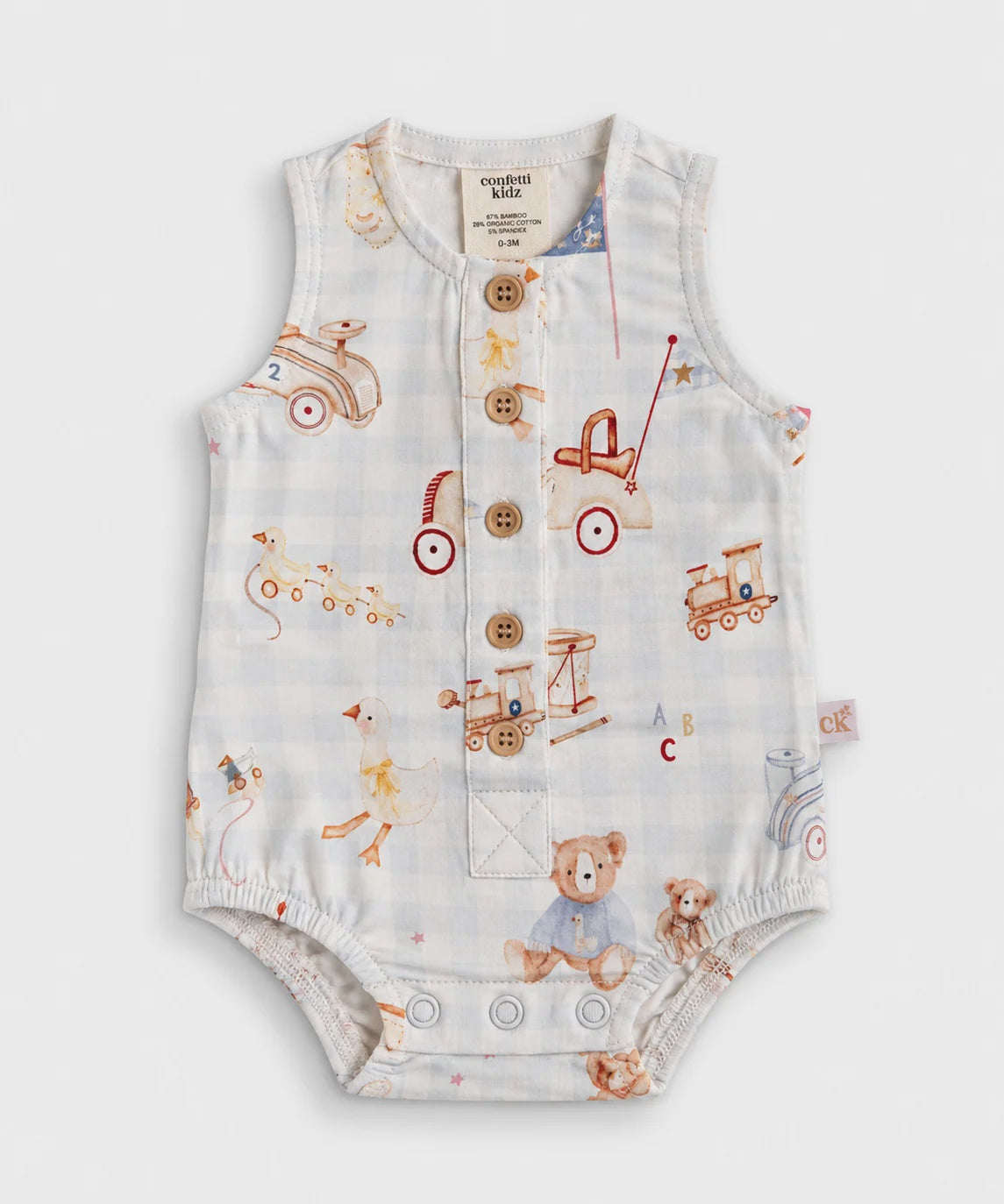 Confetti Kidz Button-up Romper - Toy Parade