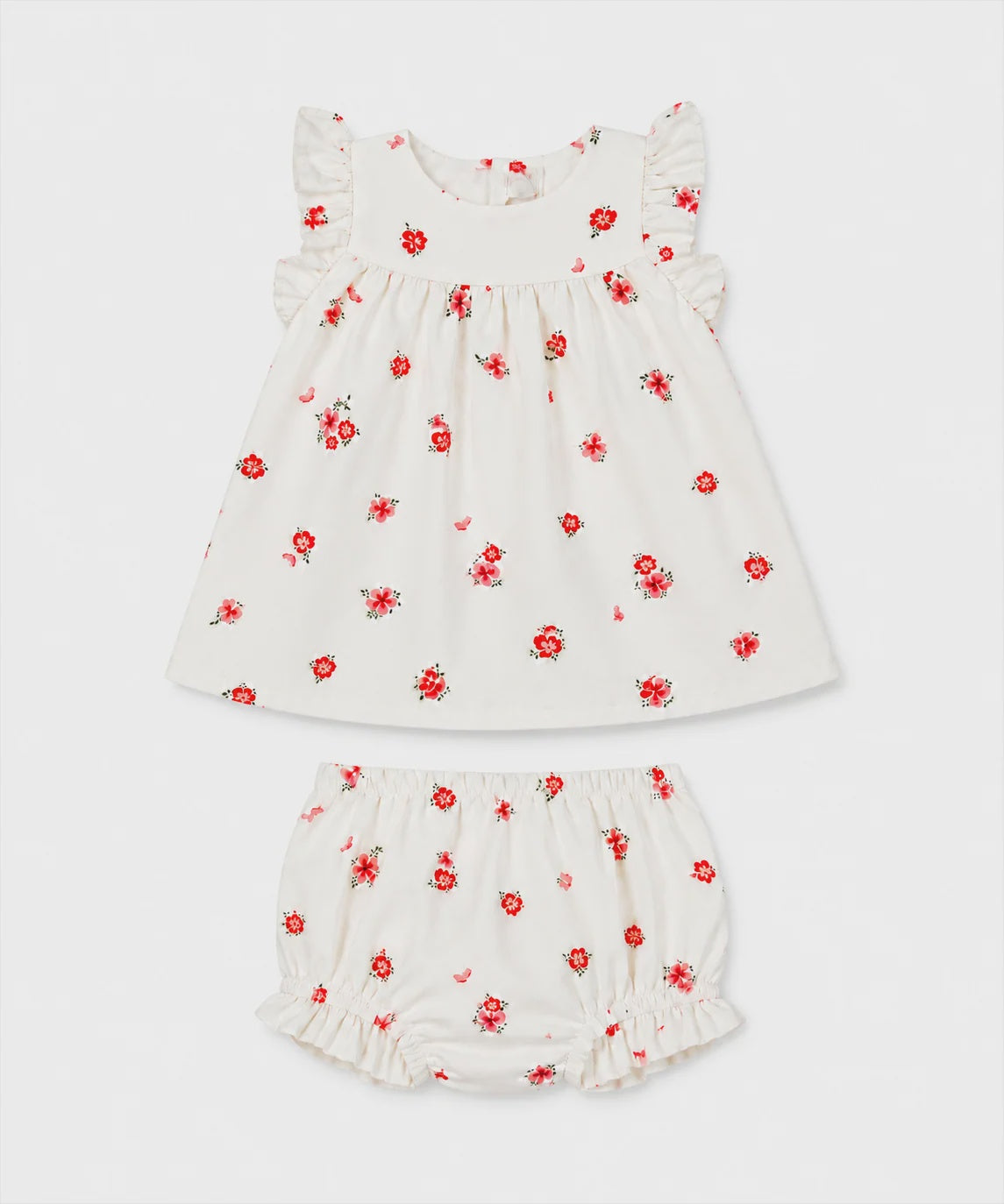 Confetti Kidz Organic Ruffle Set - Pink Posies