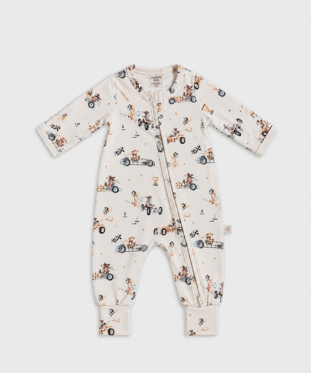 Confetti Kidz Bamboo Zipsuit - Pup Racer