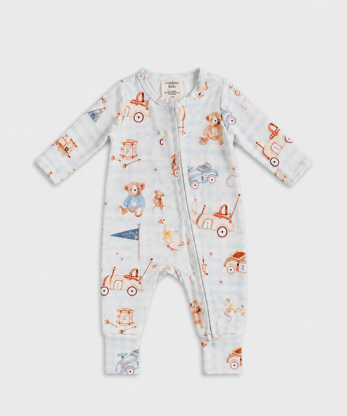 Confetti Kidz Bamboo Zipsuit - Toy Parade