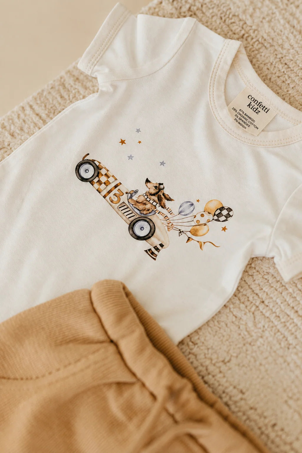 Confetti Kidz Bamboo Bodysuit - Pup Racer