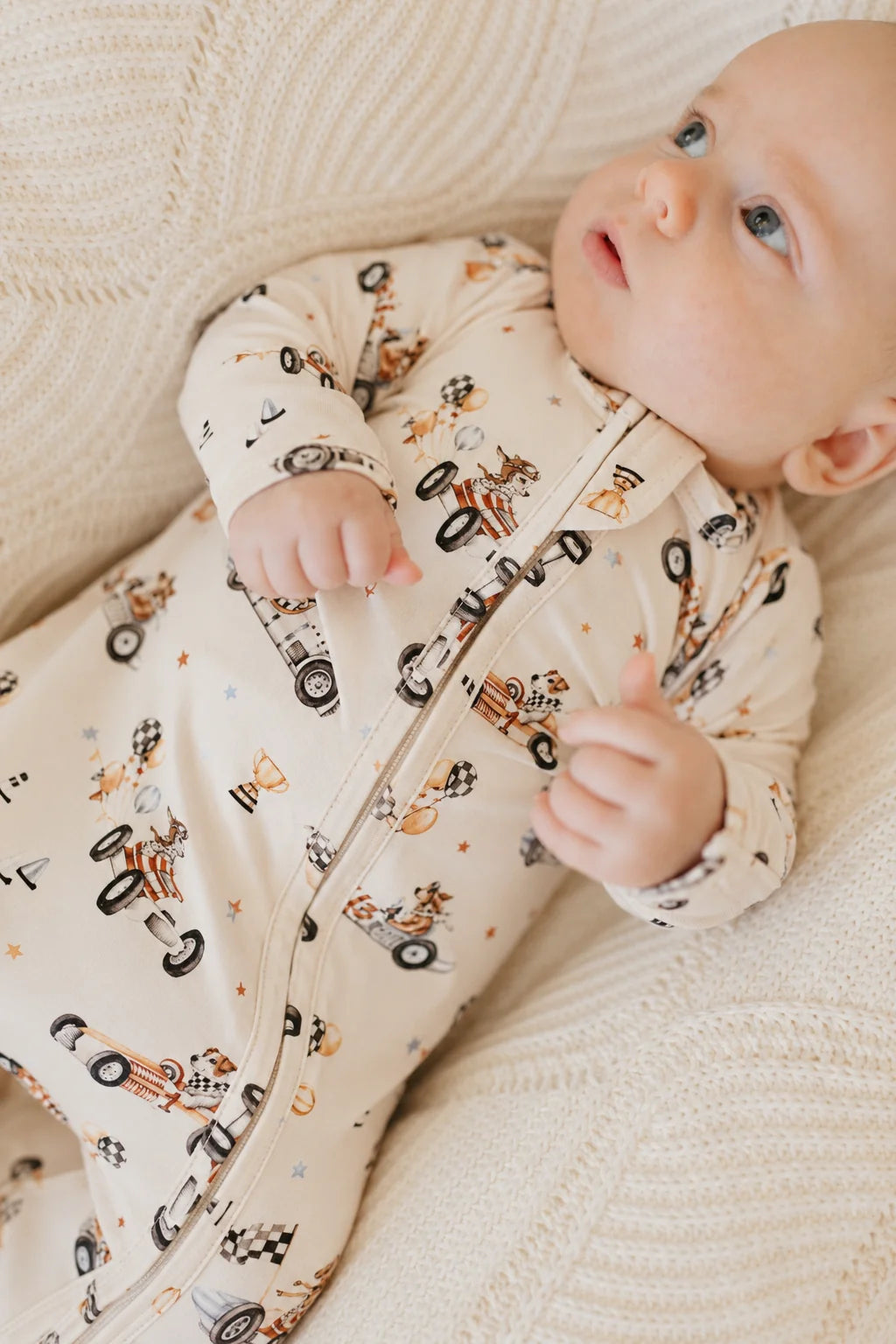 Confetti Kidz Bamboo Zipsuit - Pup Racer