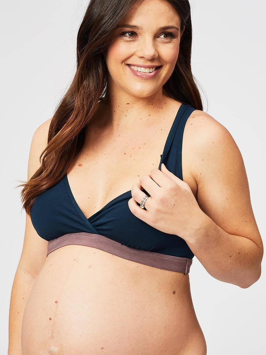 Cake Milk Bamboo Sleep Bra - Navy