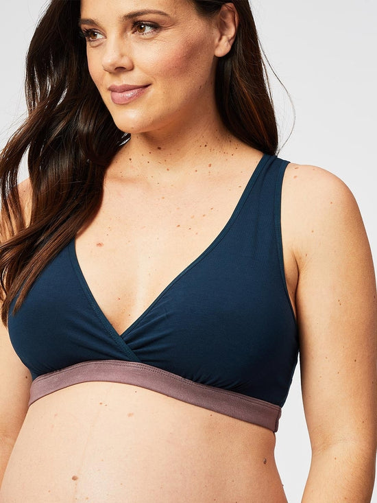 Cake Milk Bamboo Sleep Bra - Navy