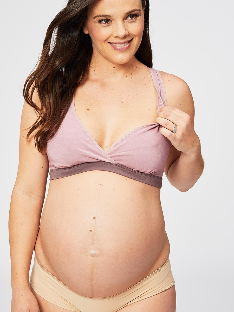 Cake Milk Bamboo Sleep Bra - Mauve