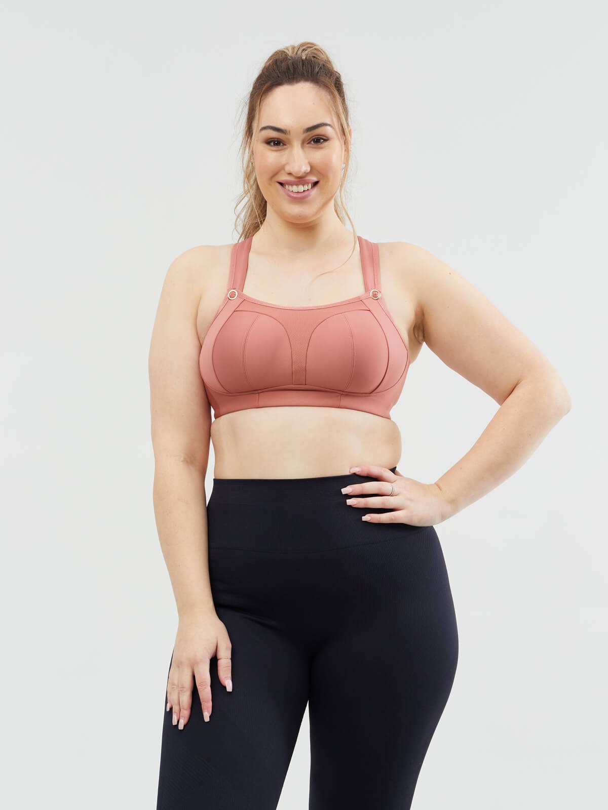 Cake Popcorn Busty Nursing Sports Bra (DD-F) - Brick