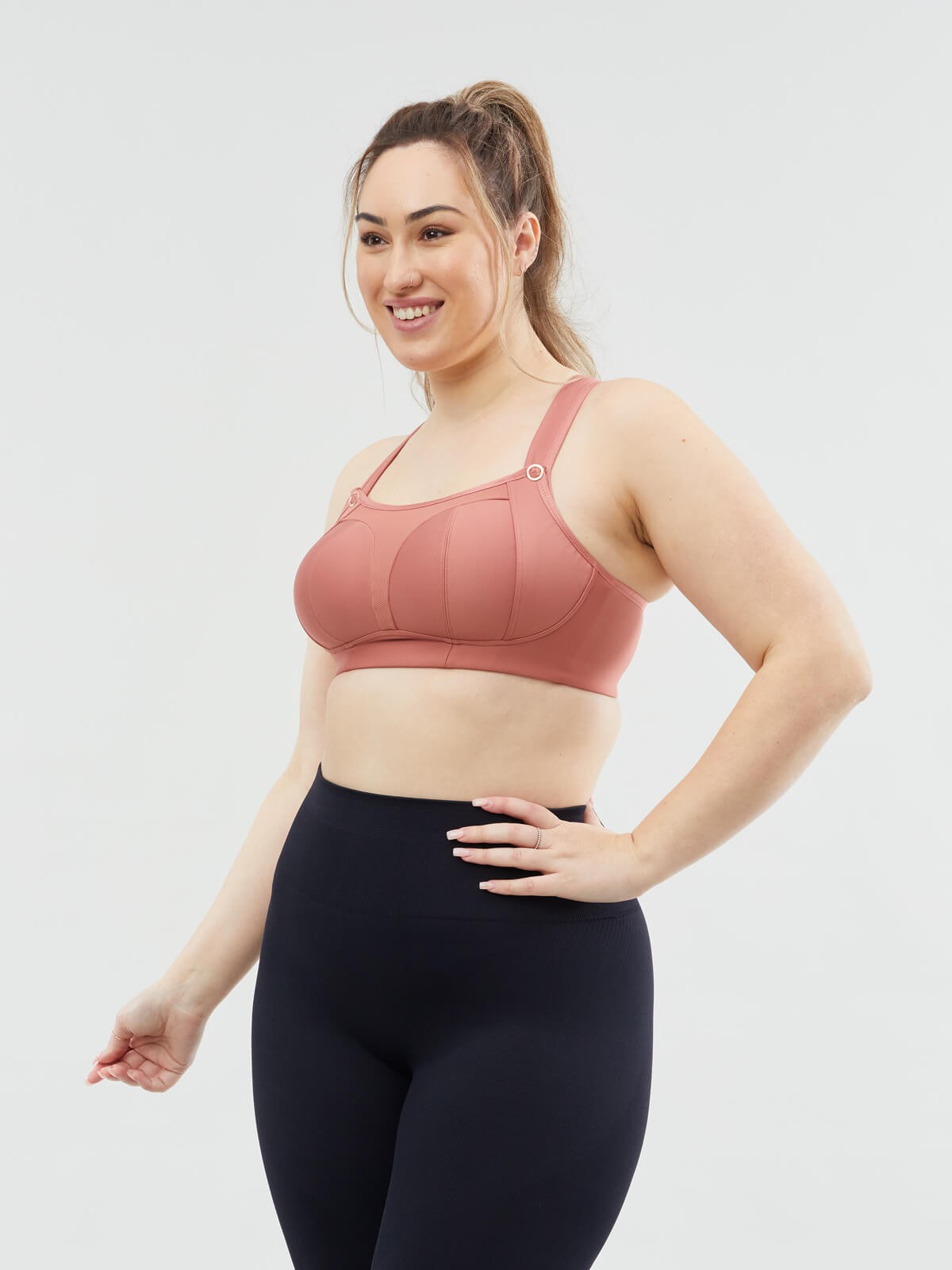 Cake Popcorn Busty Nursing Sports Bra (DD-F) - Brick