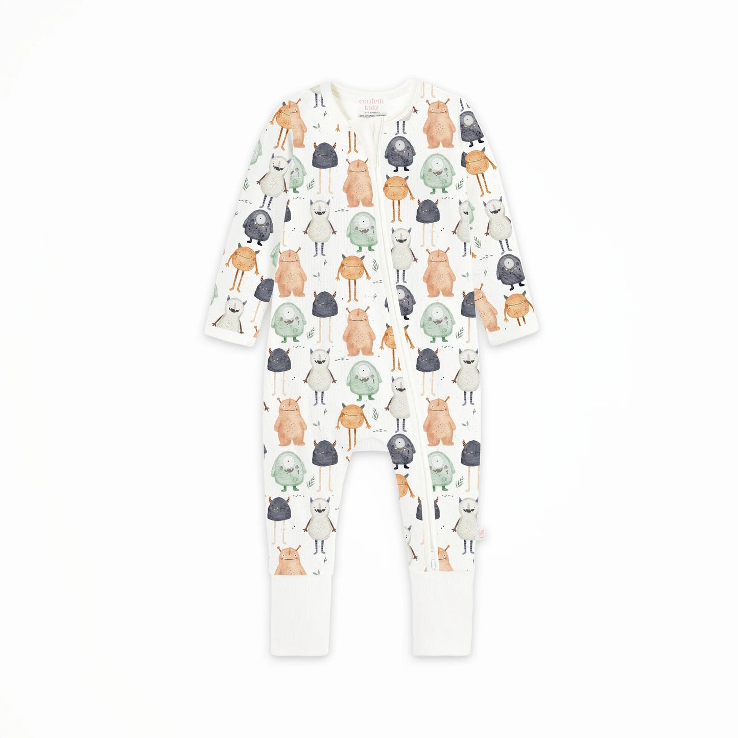 Confetti Kidz Bamboo Zipsuit - Little Monsters