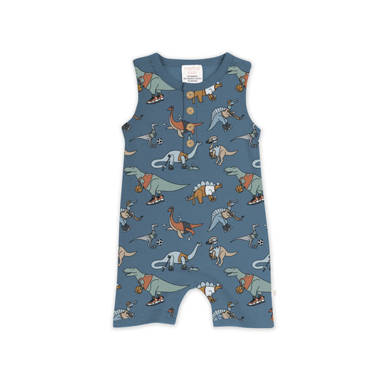 Confetti Kidz Sleeveless Romper - Sporty Dinos