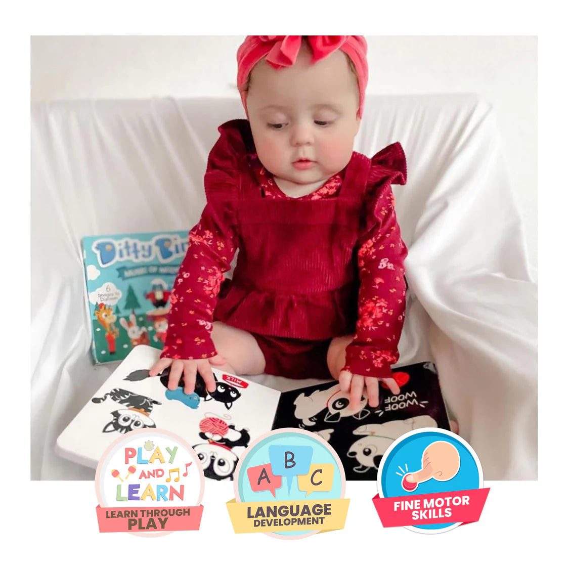 Ditty Bird Black & White Animals Monochrome Sound Book