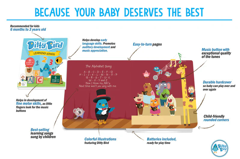 Ditty Bird Learning Songs Musical Book